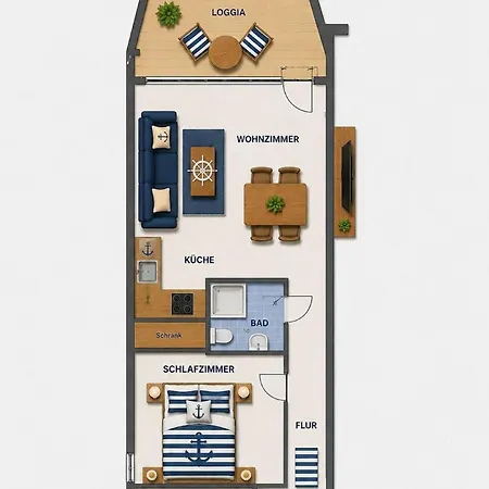 Apartment Albatros Komfort-Sterne-Appartment 024 Mit Wlan, Balkon Tiefgarage In Tossens, Nordsee, Ggue Center Parcs